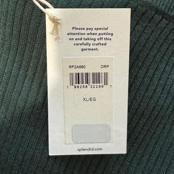 SPLENDID Cashblend Silva Wide Leg Pant Evergreen Cashmere Blend Pull-On NWT XL - Picture 6 of 8